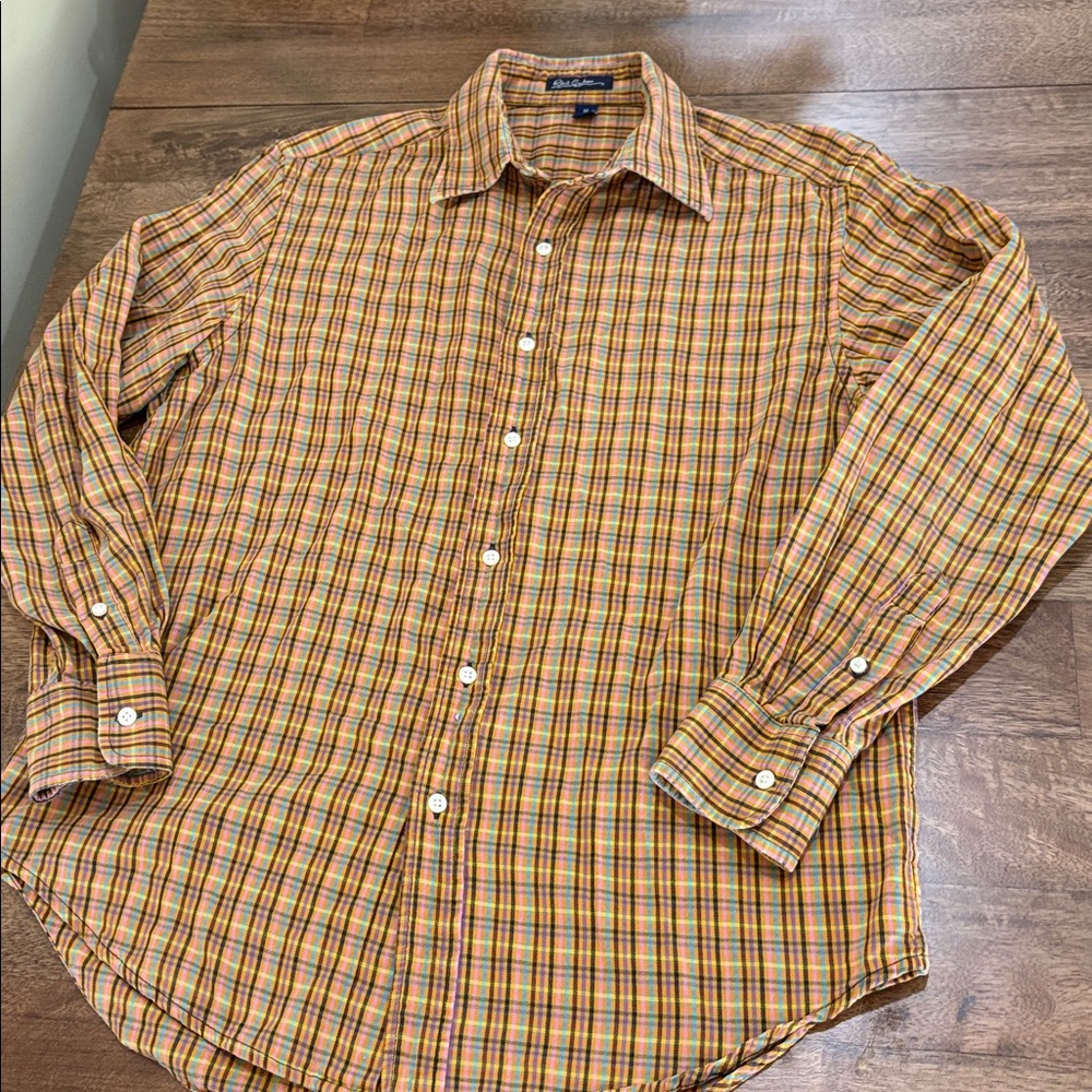 Robert Graham Button Front Shirt Plaid  M